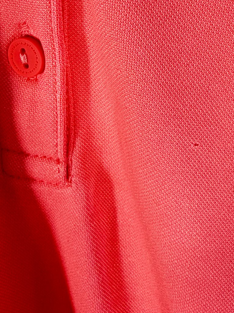 A Putnam Butter Soft Classic Sleeveless Cropped Polo Salmon Rose Pink Medium Nwt — image 7 of 7